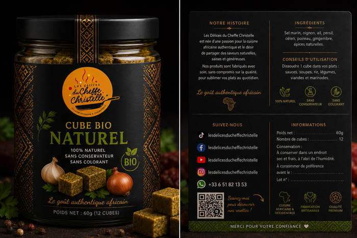 CUBE NATUREL BIO EN POUDRE